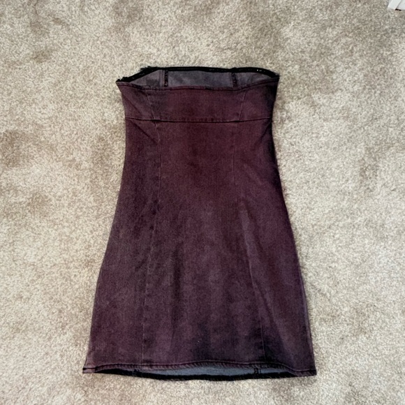 Outcast Clothing Catya Black Denim Belt Buckle Studded Cut Out mini dress xs - Picture 8 of 8